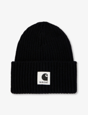 SACAI: Sacai x Carhartt WIP brand-patch wool-blend beanie