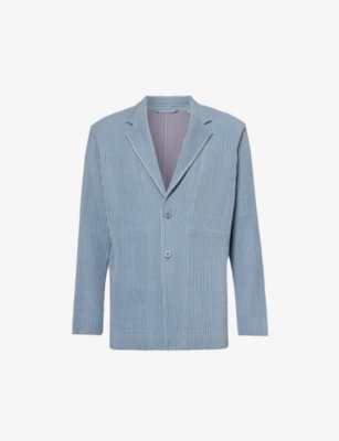 HOMME PLISSE ISSEY MIYAKE：Kersey 单排扣针织西装外套