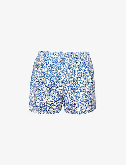 SUNSPEL: Graphic-print regular-fit cotton-poplin boxer shorts