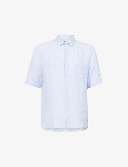 SUNSPEL: Regular-fit curved-hem linen shirt