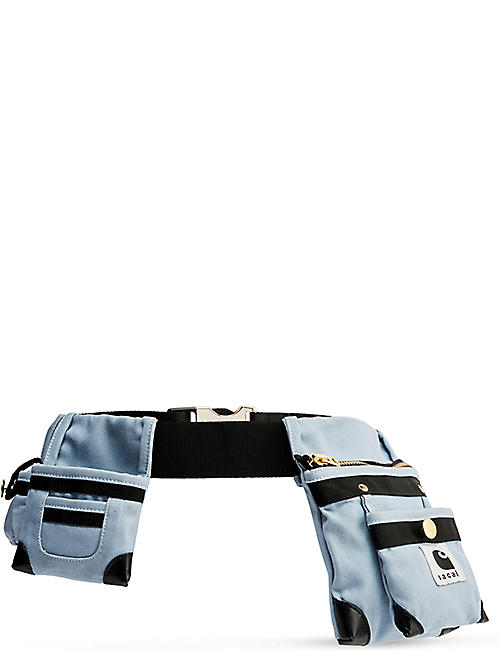 SACAI: Sacai x Carhartt WIP brand-patch cotton-canvas belt bag
