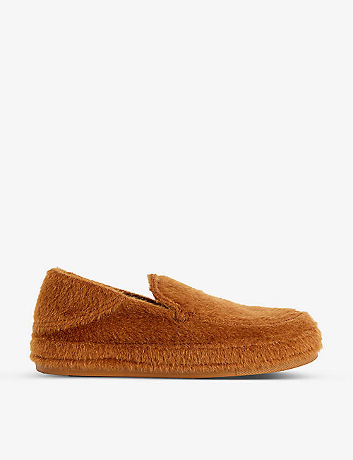 ZEGNA: Textured alpaca wool-blend slippers