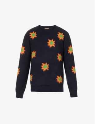 Zegna X The Elder Statesman Cashmere And Wool Sweater In Dark Blue