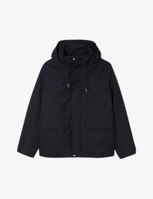 SANDRO - Technical regular-fit hooded wool-blend coat | Selfridges.com