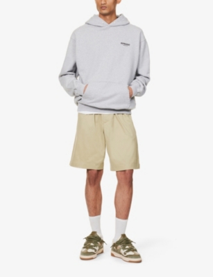 Represent Mens Ash Grey Black Owners' Club Graphic-print Relaxed-fit Cotton-jersey Hoody In Ash Grey Black