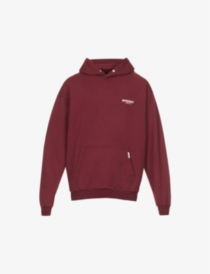 Represent Men's Maroon Owners' Club Graphic-print Relaxed-fit Cotton-jersey Hoody