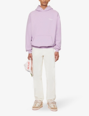 Shop Represent Men's Pastel Lilac Owners' Club Graphic-print Relaxed-fit Cotton-jersey Hoody