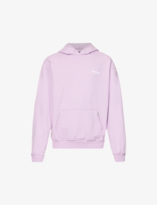 Represent Men's Pastel Lilac Owners' Club Graphic-print Relaxed-fit Cotton-jersey Hoody