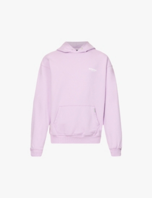 Represent Men's Pastel Lilac Owners' Club Graphic-print Relaxed-fit Cotton-jersey Hoody