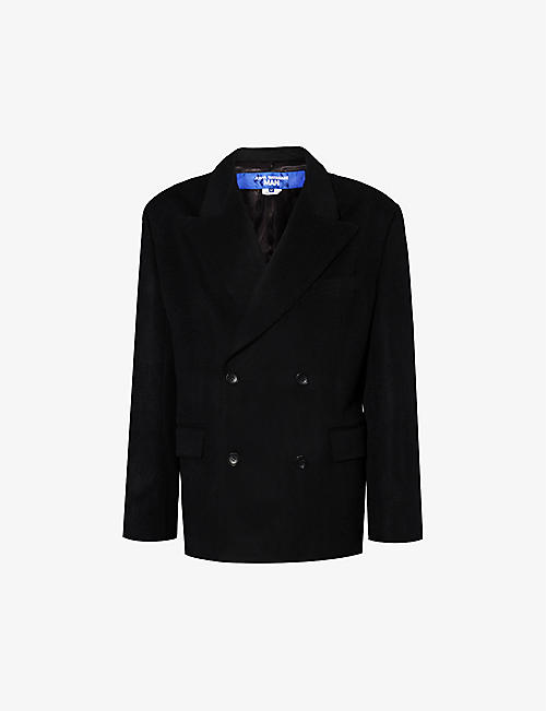 JUNYA WATANABE: Double-breasted peak-lapel boxy-fit wool and cashmere-blend blazer