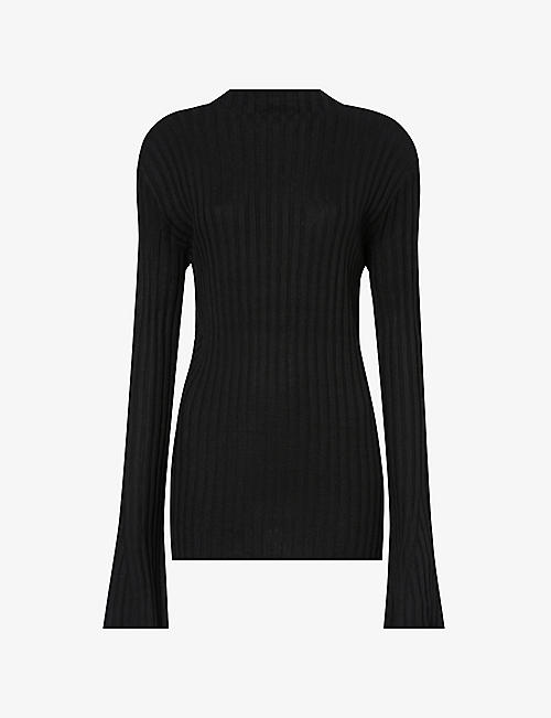CAMILLA AND MARC: Rubi padded-shoulder knitted top