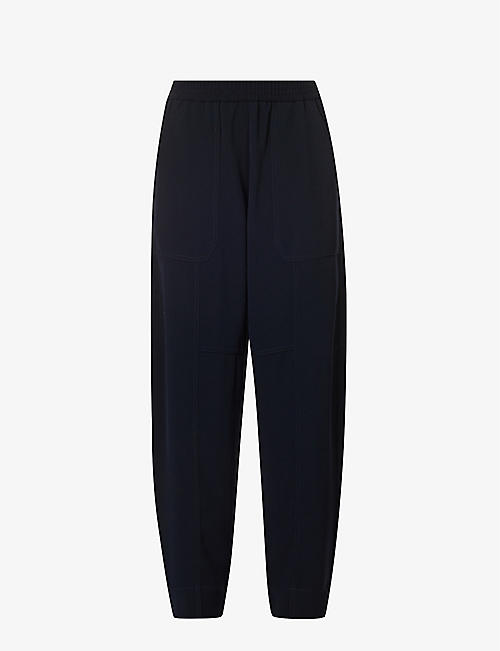 ME AND EM: The Work Appropriate tapered-leg mid-rise recycled polyester-blend jogging bottoms
