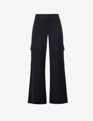 ME AND EM: Mid-rise wide-leg stretch-woven trousers