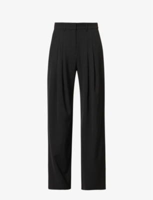 ME AND EM: High-rise regular-fit wool-blend tux trousers