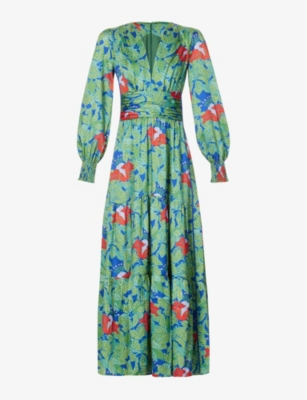 ME AND EM - Rainforest V-neck floral-print woven maxi dress | Selfridges.com