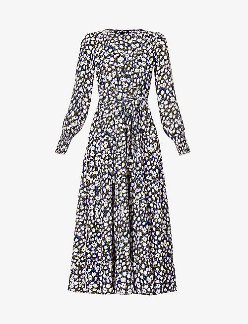 ME AND EM: Floral-print recycled polyester-blend maxi dress
