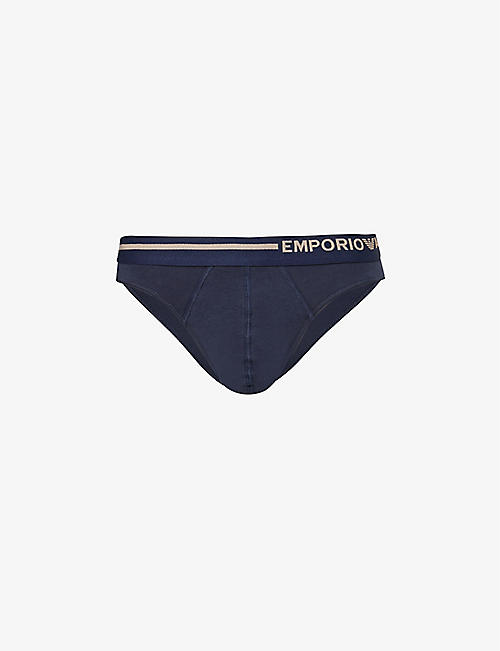 EMPORIO ARMANI: Branded-waistband stretch-cotton brief