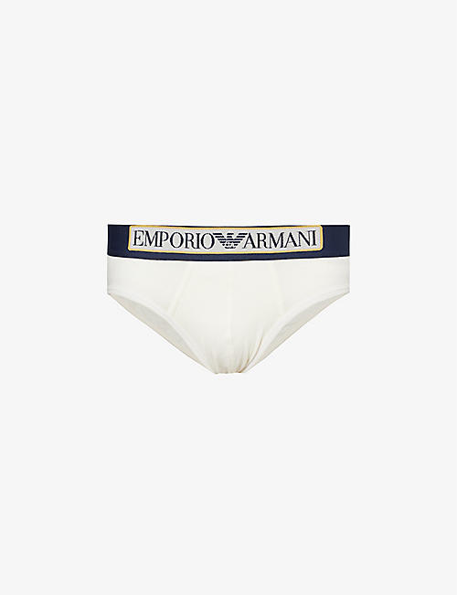 EMPORIO ARMANI: Branded-waistband stretch-cotton trunks