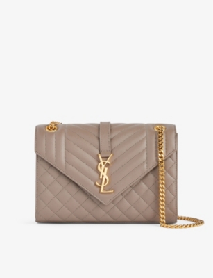 SAINT LAURENT: Monogram medium leather satchel bag