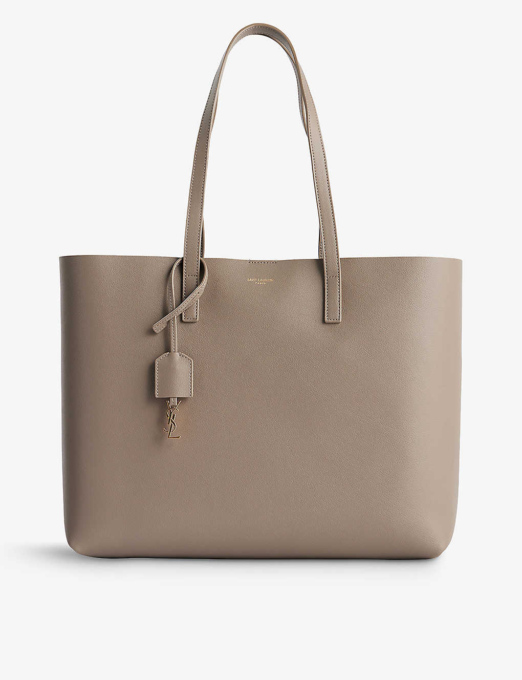 SAINT LAURENT - Logo-print leather tote bag | Selfridges.com