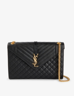 Monogram Large Leather Wallet in Black - Saint Laurent