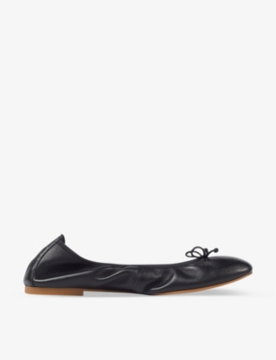 Lk Bennett Womens Bla-black Trilly Patent Leather Ballerina Flats