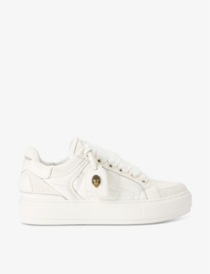 KURT GEIGER LONDON: Southbank logo-tag leather low-top trainers