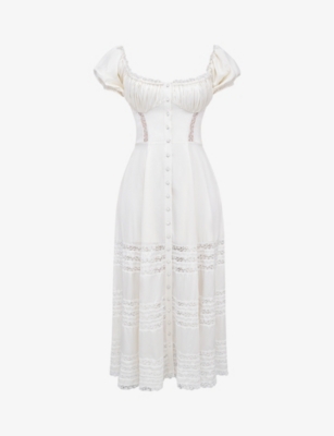 HOUSE OF CB Eviana bodicetop laceembellished silk midi dress