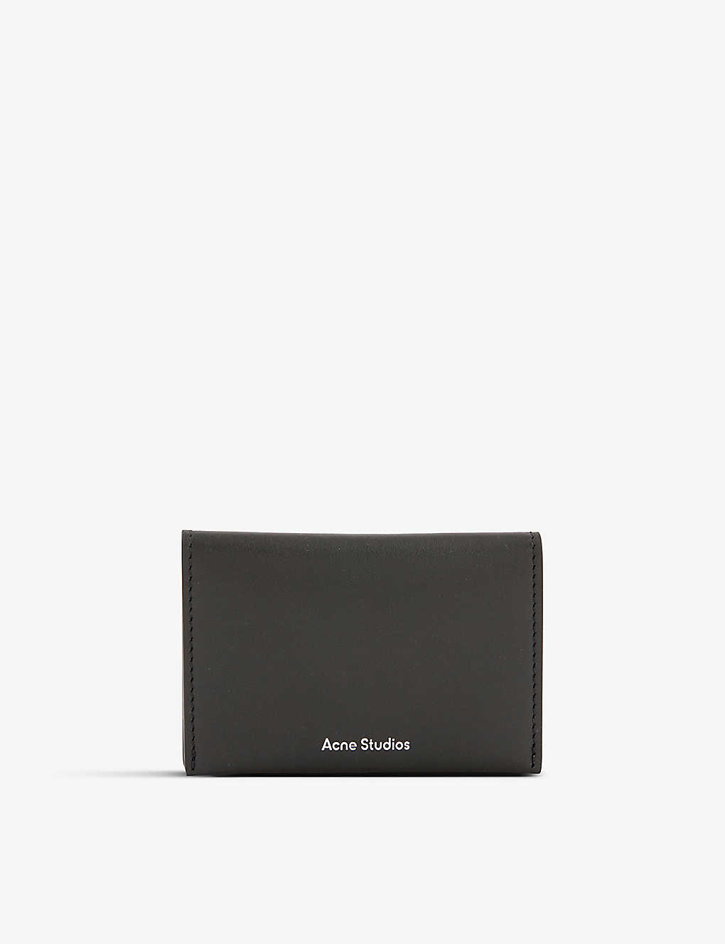 Shop Acne Studios Black Foil-branded Leather Card Holder