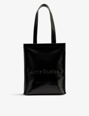 ACNE STUDIOS: Logo-embossed faux-leather tote bag