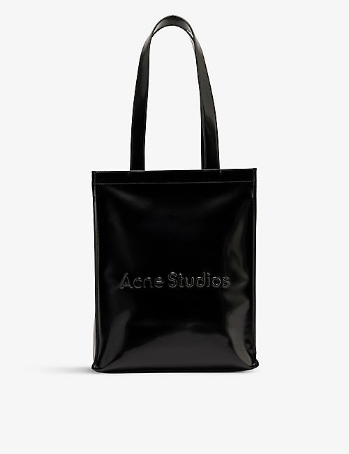 ACNE STUDIOS: Logo-embossed faux-leather tote bag