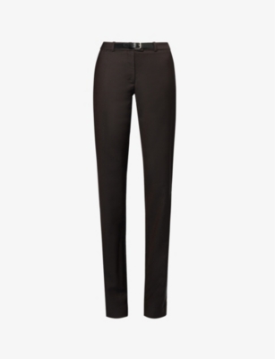 16 ARLINGTON: Fino slim-leg mid-rise wool trousers