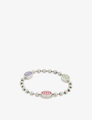 Gucci Womens Silver G-logo 925 Sterling Silver Charm Bracelet In Silver