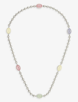 Gucci Interlocking G Boule Chain Necklace In Silver