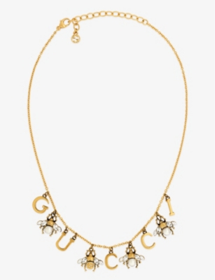 Gucci Womens Yellow Fashion Show Gold-toned Brass Necklace