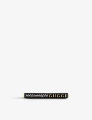 Gucci Womens Yellow Fashion Show Crystal-embellished Resin Hair Slide