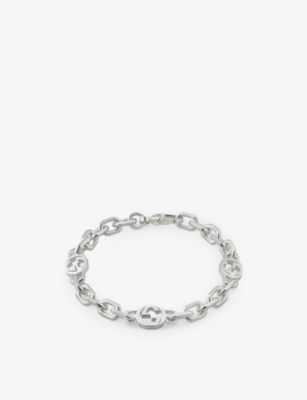 Gucci interlocking silver online bracelet