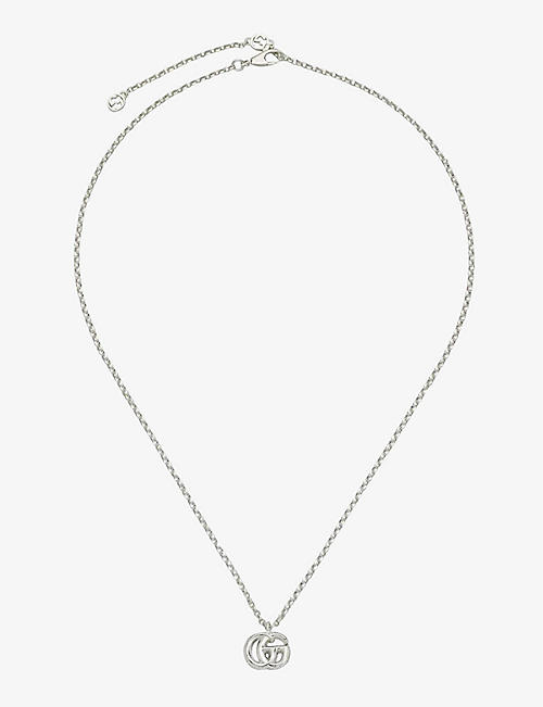 GUCCI: GG Marmont sterling silver pendant necklace
