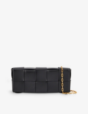 Bottega+Veneta+Double+Knot+Shoulder+Bag+Teen+Black+Leather for sale online