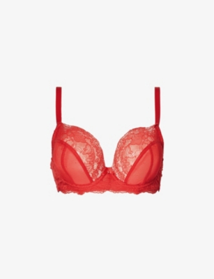 Panache Ana Side Support Plunge Bra In Salsa Red