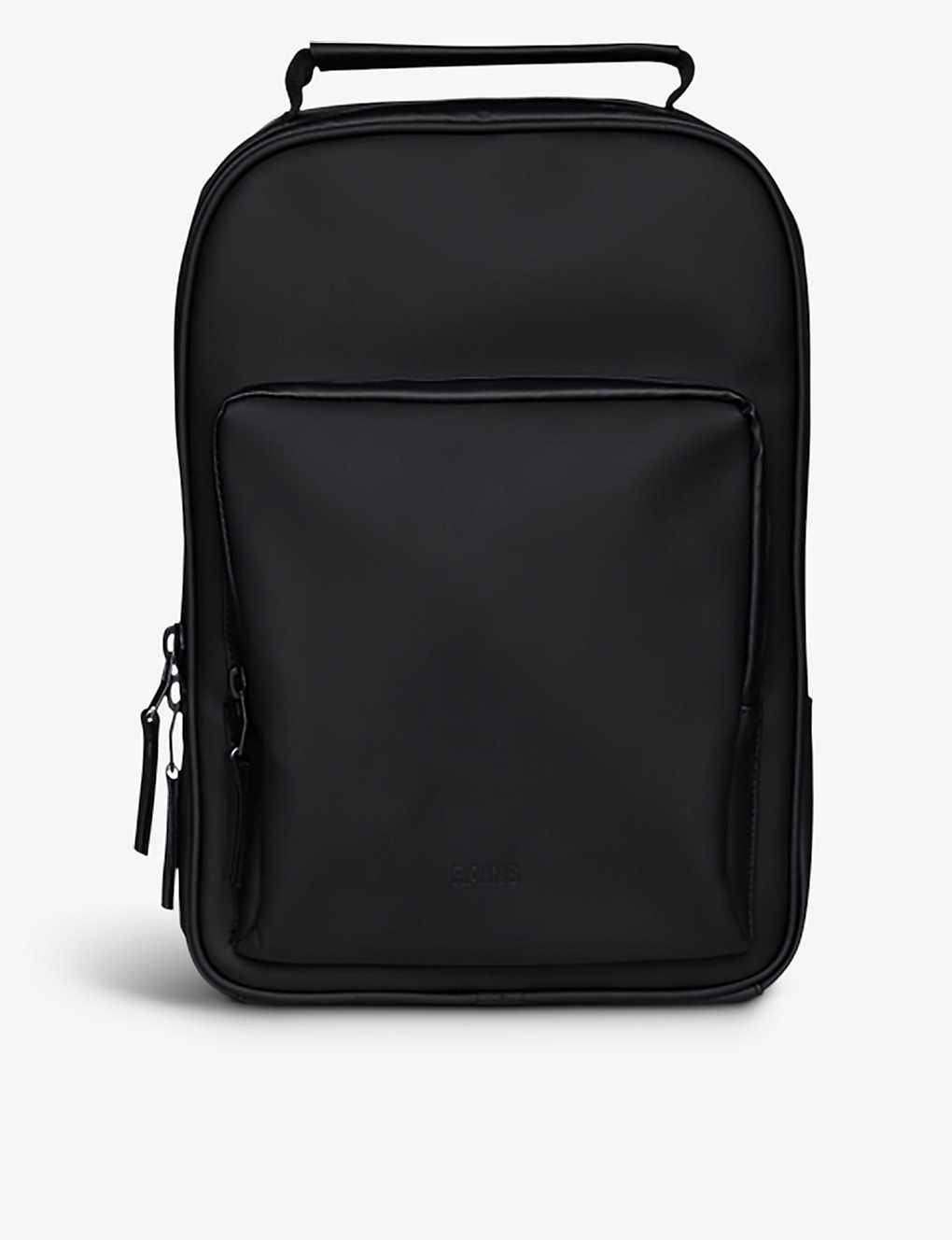 Shop Rains Book Coated-shell Backpack In 01 Black