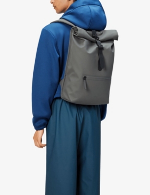 RAINS: Roll-top waterproof shell backpack