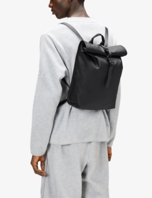 Shop Rains Men's 01 Black Roll-top Mini Waterproof Shell Backpack