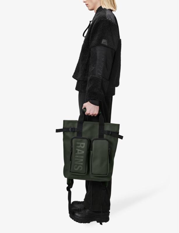 Texel logo-print coated-shell tote backpack