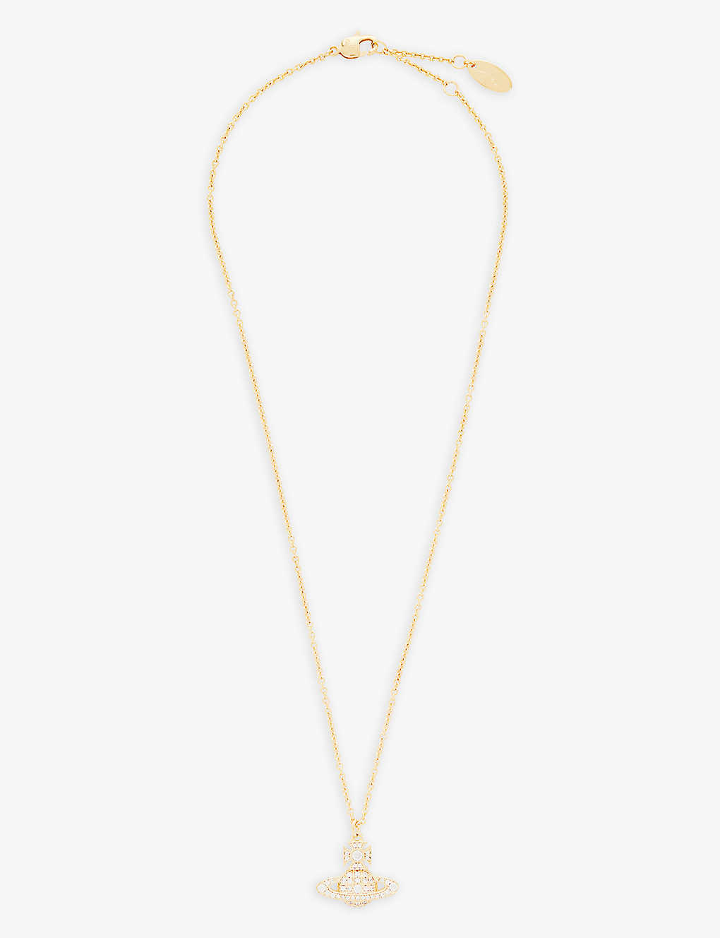 Vivienne Westwood Jewellery Carmela Brass And Cubic Zirconia Necklace In Gold / White Cz