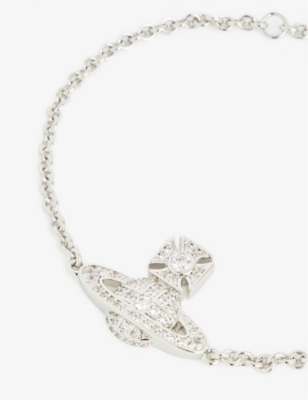 Carmela Bas Relief brass and cubic zirconia bracelet