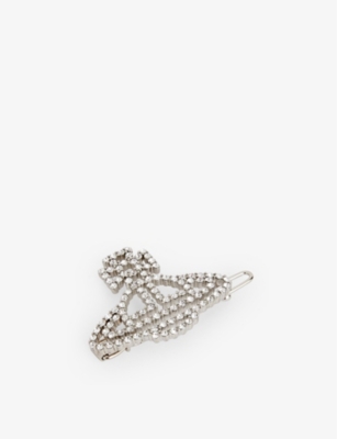 VIVIENNE WESTWOOD JEWELLERY: Annalisa crystal and brass hairclip