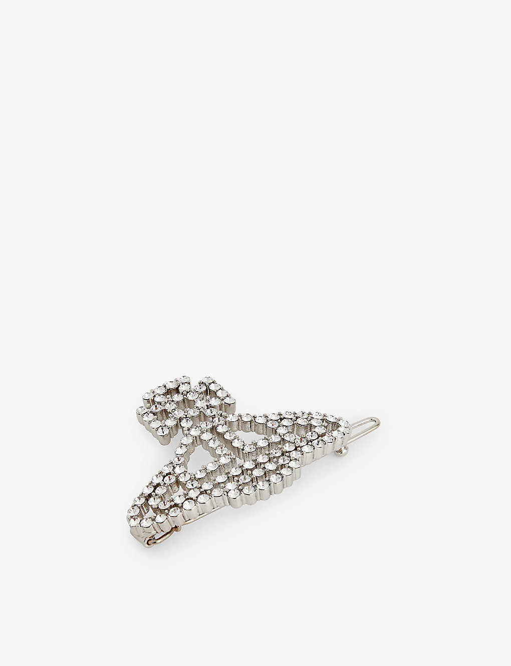 Vivienne Westwood Jewellery Annalisa Brass Hair Clip In Platinum / Crystal