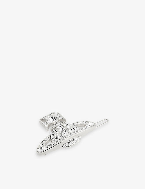 VIVIENNE WESTWOOD JEWELLERY: Corinne crystal-embellished brass and cubic zirconia hair clip