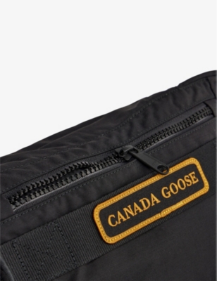Shop Canada Goose Brand-patch Adjustable Shell Belt Bag In Black
